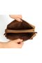 Men's Genuine Crazy Leather Tan Handbag Clutch Portfolio Bag - 8