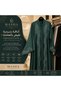 Women's Gulf Region Abaya Long Emerald Green with Silver Embroidery Luxury Embroidered Abaya with Chilla - Elegant Occasion Wear Abaya