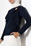 Women's Sandy Brooch Detailed Draped Blouse - 6