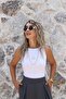 White Halter Neck Top