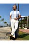 Men's Verona Old Money Zippered Knitwear Polo Collar - 7