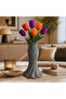 Plastic Nordic Bohemian Women's Plastic 3D Vase 22 cm Gray - 3