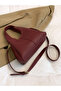 Alina Burgundy Soft Textured Hand and Shoulder Bag with Removable Strap - 6