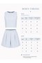 100% Cotton Women's Blue and White Striped Muslin Shorts Skirt and Crop Set - 6