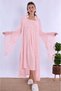 Effortt Powder Maternity Nightgown Set with Dressing Gown - 8