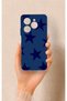 Tecno Spark 20 Pro Compatible Navy Blue Star Patterned Silicone Case