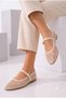 Women's Mesh Mary Jane Ballerina Shoes with Buckle, Breathable, Lightweight, Casual Summer Flat Shoes - 3