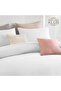 Double Duvet Cover 3PC Set - 350TC 100% Long Staple Cotton, Sateen, Plain White - 6