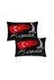 Ataturk Signed Satin Car Neck Pillow Set of 2 – Digital Printed Car Seat Pillow Black - 5
