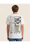 Senior Boy White Graphic T Shirt - 4