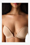 Women Deep Decollete Beige Push Up Wired Padded Bra - 2