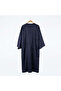 Women's Navy Floral Jacquard V-Neck Floor-Length Abaya - 5
