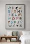Animal Alphabet Kids Wall Art | Portrait Framed Canvas Print | Luxury Modern Decor for Kids Room