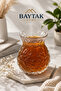 Set of 6 Patterned Glass Tea Cups Stylish Design, Cold and Hot Beverage Cups - 2