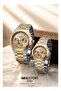Elite Quartz Analog Watch | Multifunction Watch - Two-Tone Stainless Steel Bracelet | Gold Dial | Japan VX Movement | 3ATM water resistant - 4