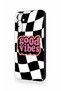 Samsung A24 Compatible Black Good Vibes Patterned Silicone Case - 4