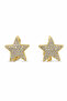 Stylish Star Figured Zircon Stone Yellow Color Bijouterie Earrings
