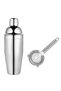 Metal Shaker 350 ml + Bar Strainer with Wire 15 cm Cocktail Preparation Set Set of 2 Metal Shakers Strainer Cocktail Strainer