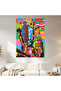 New York Pop Art Wall Covering Wall Tapestry First Quality Satin Fabric Poster - 2