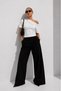 Boat Neck Off-Shoulder Draped Bat Sleeve T-Shirt\Blouse\Top - 8