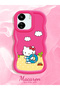 Redmi 13C Compatible Case Camera Protector Red Silicone Couple Phone Case Kitty Pattern - 2