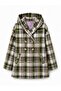 Urban Retro Hooded Oversize Jacket Coat Women's Green Lilac