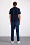 Navy Blue Regular Plain Embroidered Pique Buttoned Polo Collar T-Shirt - 4
