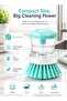 Soap Dispensing Dish Brush | Round Silicone Kitchen Scrubber With Grip Handle | Lightweight Sink Cleaning Brush For Dishes Pots Pans - 5