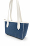 Women's Blue Shoulder Bag Zippered Daily Hand and Shoulder Bag - 3