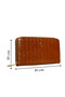 Tan Leather Crocodile Print Women's Wallet - 2