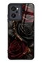 Casper M40 Glossy Phone Case with Obsidian Crimson Rose Design