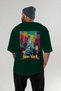 New York Green Oversize Country City Back Printed Unisex T-Shirt 100% Cotton Premium - 5