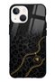 iPhone 13 Mini Black Panther Gold Design Glossy Phone Case