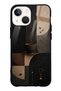 iPhone 13 Mini Black Glossy Phone Case with Mocha Coffee Design
