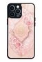 iPhone 13 Pro Max Glossy Phone Case with Blush Ottoman Rose Design