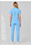 Only Top |   Move Alaska Blue Premium Lycra Scrubs Doctor Nurse Top - 4