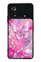Xiaomi Poco X4 Pro Pink Prism Butterfly Design Glossy Phone Case