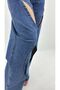 Plus Size Belted Lycra Denim Women's Trousers - 5