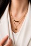 Women's Necklace Combination with Sun Figured Tiger's Eye Bead Detail