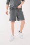 100% Cotton Loose Fit Elastic Waist Loose Fit Short Shorts Dark Gray - 5