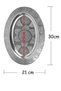 30 cm Oval Chrome Steel Alexander and Service Plate – Authentic Engraved, Y-Isk-30 - 2