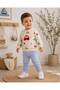 Car Patterned 100% Cotton Men's Crew Neck Soft Textured Top and Bottom Baby Kids Set