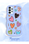 Samsung Galaxy A13 4g Compatible Case Camera Protector Blue Silicone Couple Phone Case Heart Pattern - 2