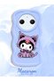 Redmi A3 Pro Compatible Case Camera Protector Blue Silicone Couple Phone Case Kuromi Pattern - 2