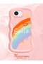 iPhone 17E Compatible Case Camera Protector Pink Silicone Couple Phone Case Rainbow Pattern - 2