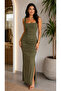 Women's Square Neck Back-Tie Dress