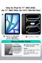 Cat Cot iPad Air 11 Inch Case (M3 2025 / M2 2024) / iPad Air 10.9 Case (5th/4th Gen) - 5-in-1 Origami Standing Protective Folio Cover with Pencil Holder & Clear Back, Auto Sleep/Wake - 2