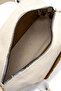Silver Ring Detailed Women's Crossbody Bag Plain Linen Cream - 5
