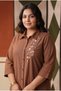 Plus Size Embroidered Rayon Flex Co-ord Set with Trouser for Women – Indian Ethnic Wear Kurta Set, Festive & Casual Wear - 5