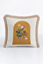 Boho Floral Decorative Fringed Pillowcase-Botanical Mustard Beige Mink Tassel Throw Pillow Cover - 7
